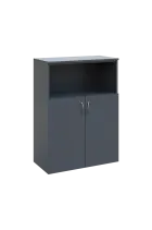 N 3 - 8DN kancelářská skříň, 2-dveřová/nika, 1100x800x400, antracit